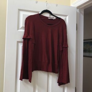 Wilt Cotton Oxblood Top